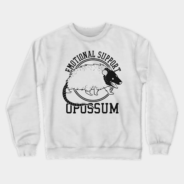 Emotional Support Opossum Crewneck Sweatshirt by neira